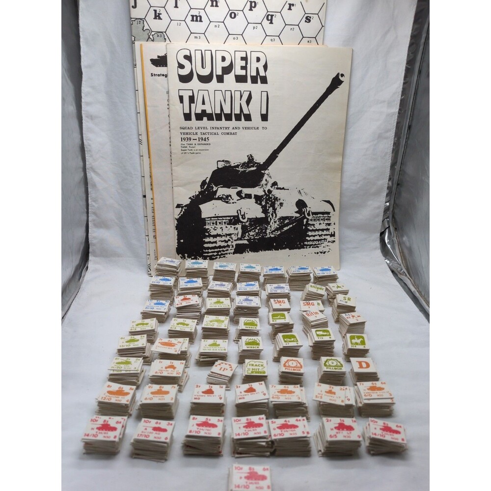 *Incomplete* Super Tank 1 Board Game Bits And Pieces